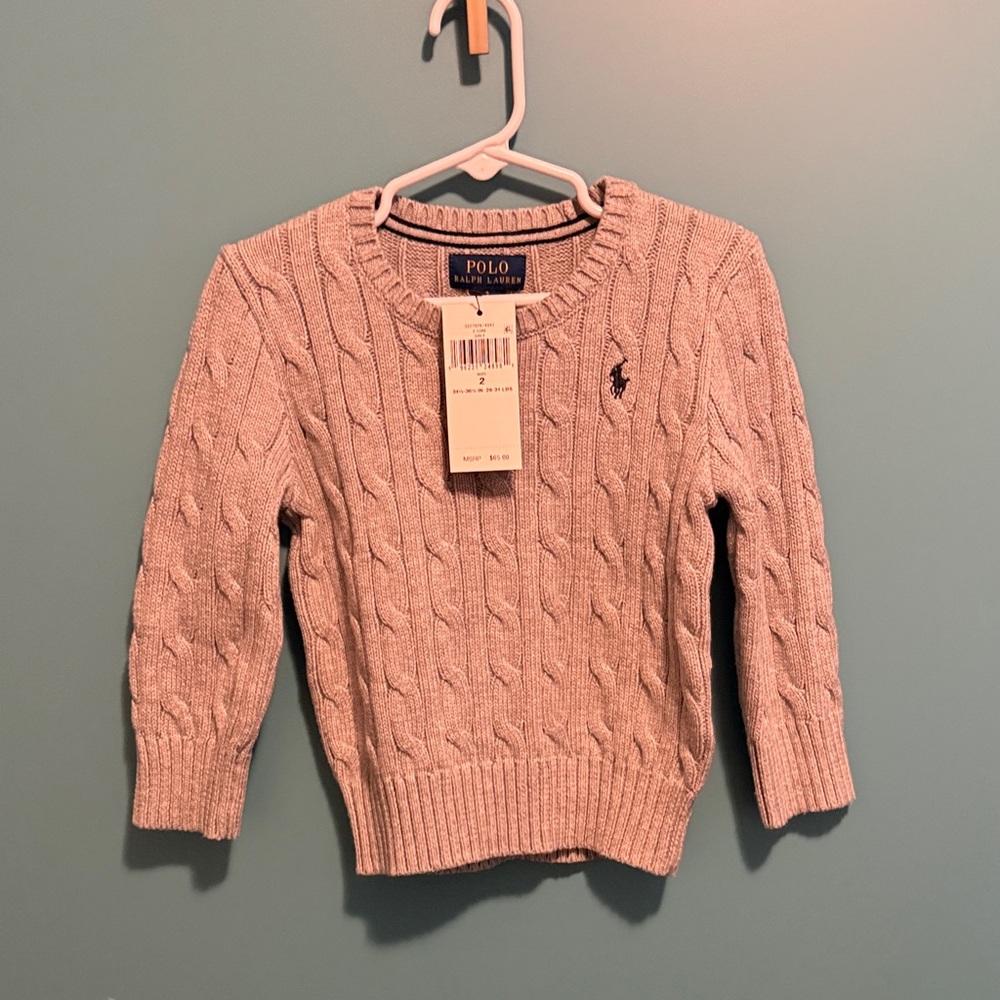 Ralph Lauren Pink Cable Knit Sweater